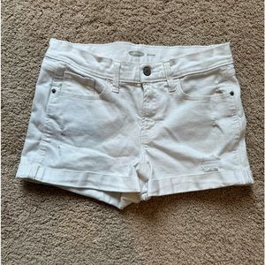 white denim shorts